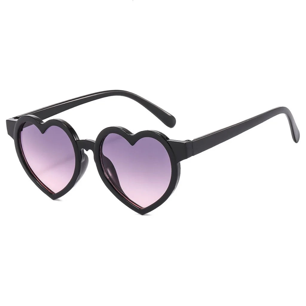 Trendy Heart-Shaped Kids Sunglasses Candy Color Children Shades for Baby Eyewear Toddler Boys Girls Sun Glasses UV400 3-12 Years