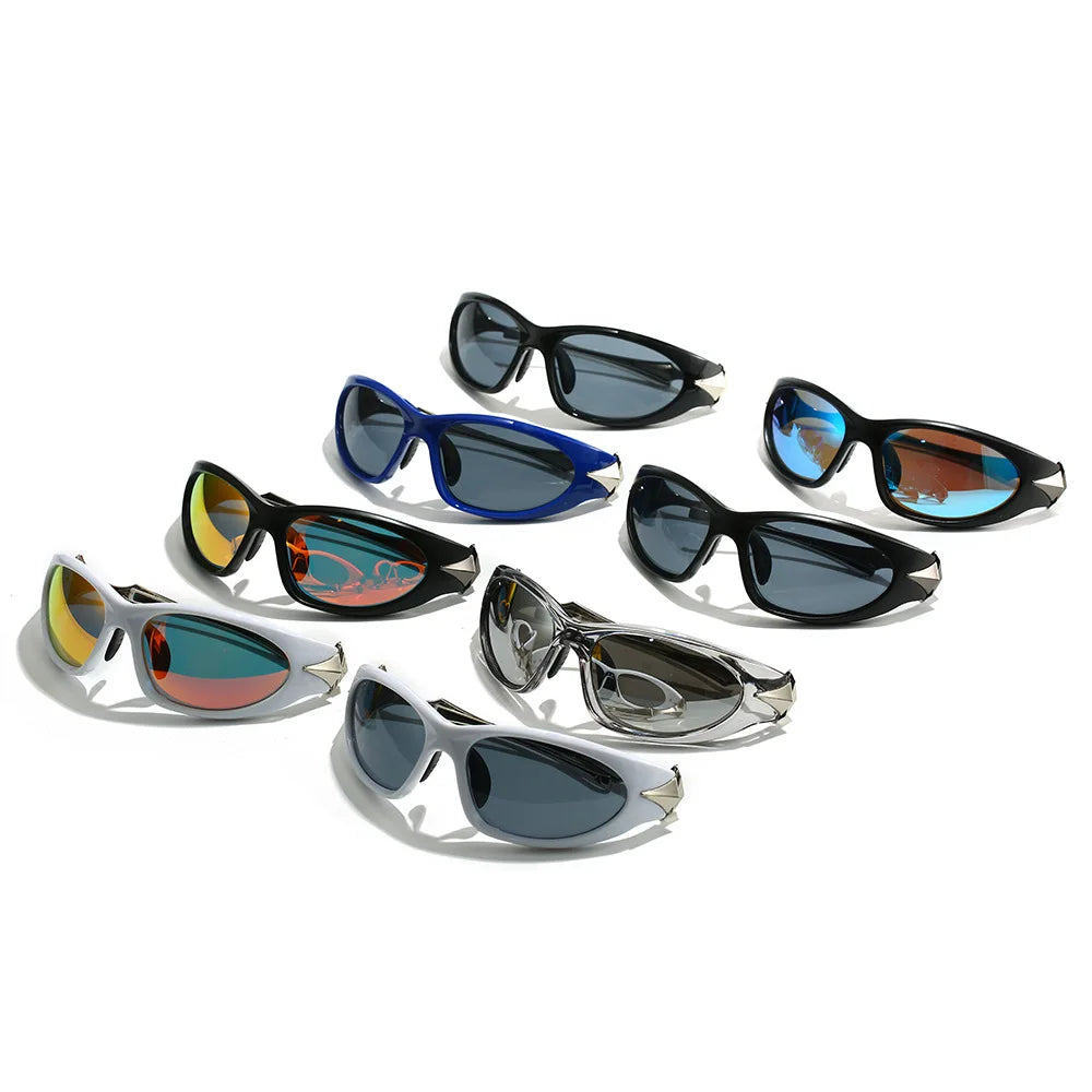 Sunglasses for Men New Fashion Mirror Pilot Punk Vintage Alloy Star Leg Y2K Sun Glasses Women Sexy Hip Hop Shades Driving Uv400