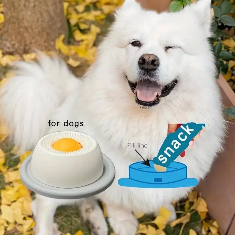 Pet Lick Mat Yogurt Licking Plate Slow Feeder for Dogs & Cats - Interactive Snack Bowl, Promotes Dental Health, Pet Licking Mat
