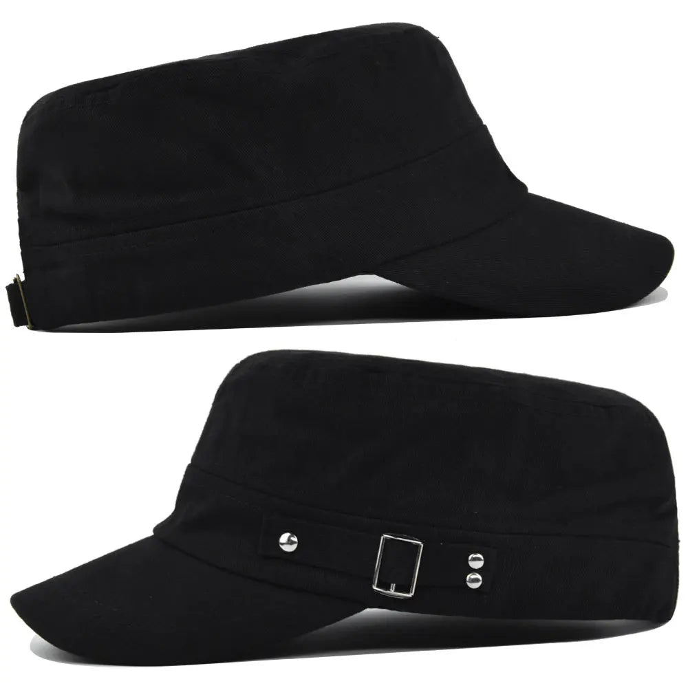 Hat Men's Flat Military Hat Is Simple And Versatile, Middle-Aged Hat Spring And Autumn Duck Tongue Casual Fashion New Style