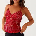 2025 Sequin Beaded Cami Mini Dress Sexy Front V Neckline Sleeveless Short Dresses for Women Backless Criss Cross Straps Dress