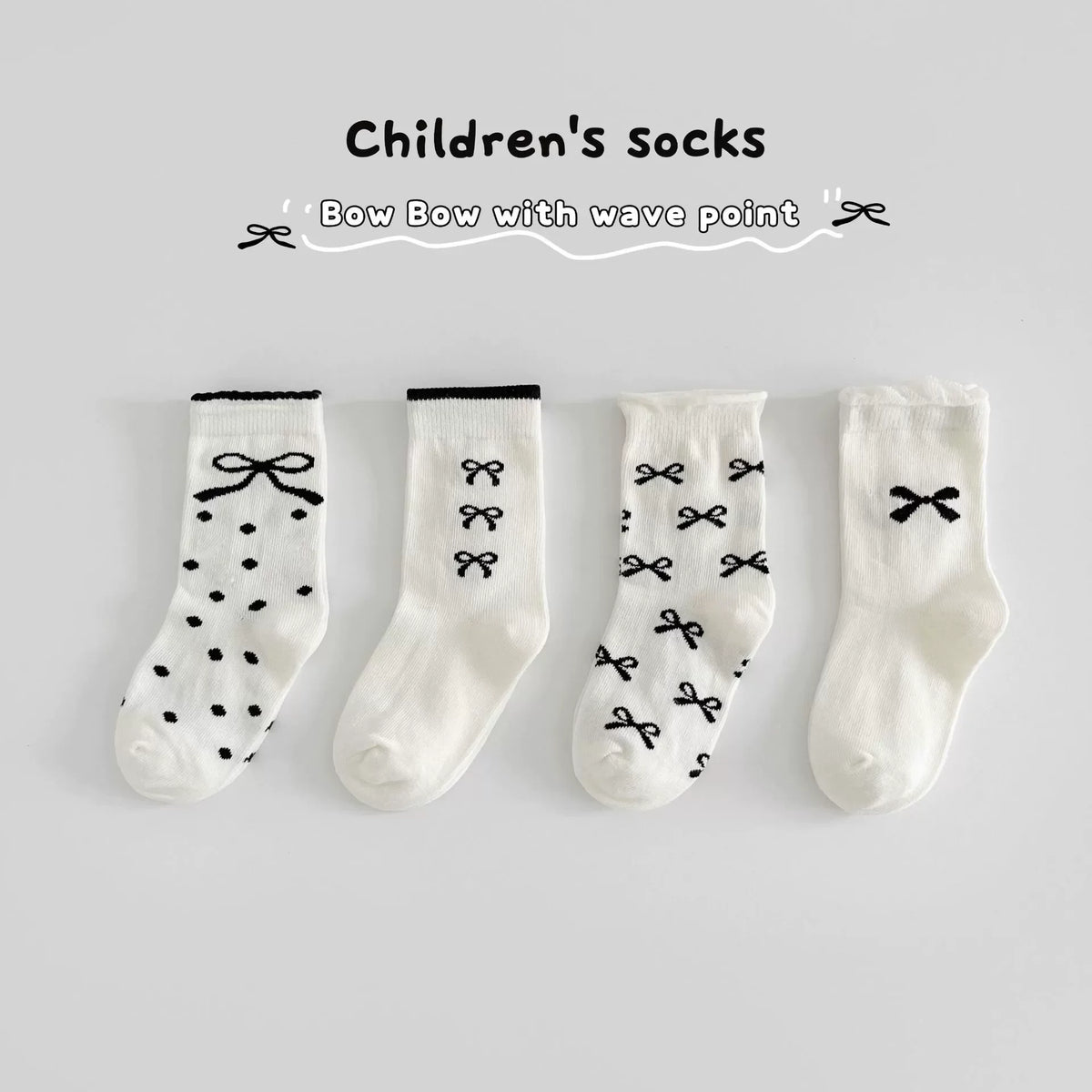 4 Pairs Baby Socks Kids Cherry Pattern Cotton Socks Toddler Children Socks 1-12Y