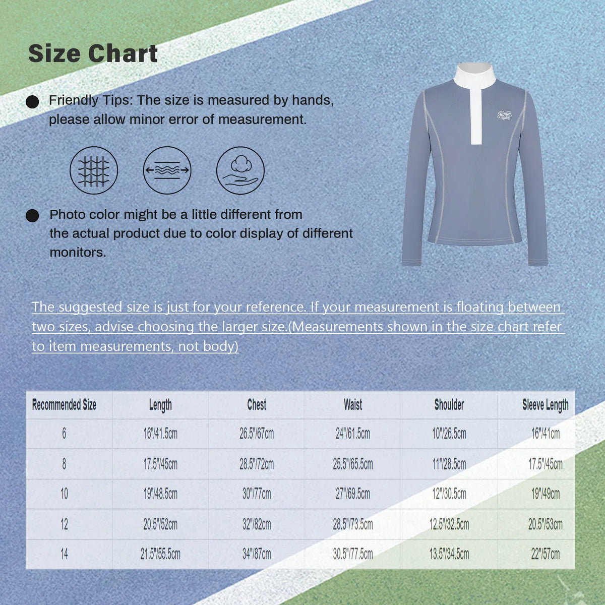 Kids Girls Horse Riding Sports Shirt Equestrian Clothes Long Sleeve Quick-dry Athletic Shirts Top for Horsemanship Workout Yoga