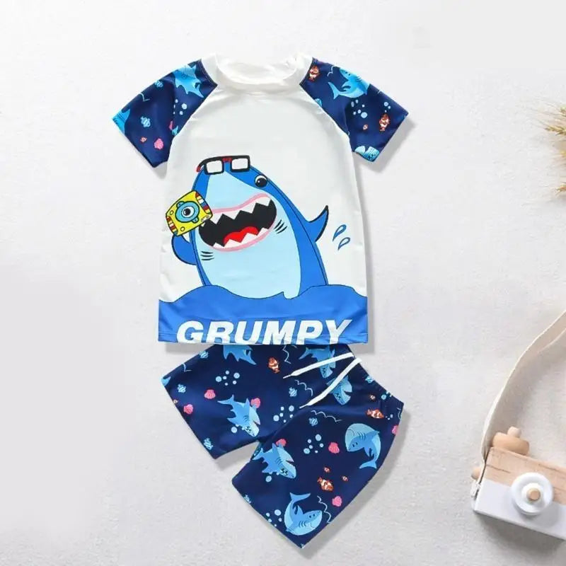 youth Boys Swim Attire Boys Swimwear Set Comfortable Suit for Water Sports A2UB