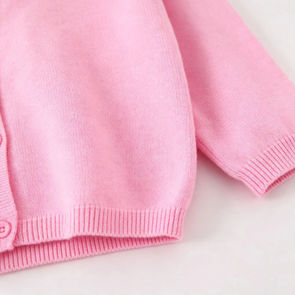 Baby Knitted Cardigan Sweater For Toddler Boys Girls Solid O‑Neck Long Sleeve Knit Outerwear Kids Spring Fall Warm Soft Coat