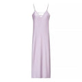 Elegant Satin Pink Women's Long Dresses Fashion Sleeveless Backless Slim Fit Hem Midi Dress Summer Female Holiday Robes 2026