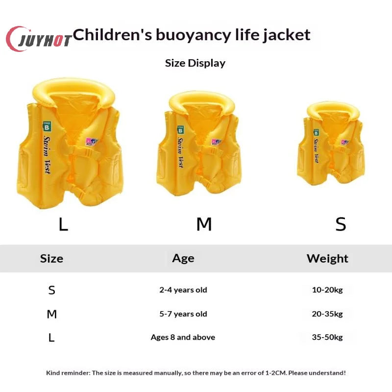 Kids Swimming Safety Jacket Portable Inflatable Life Jacket Comfortable Life Waistcoat For Boating Fishing Drifting 1PC