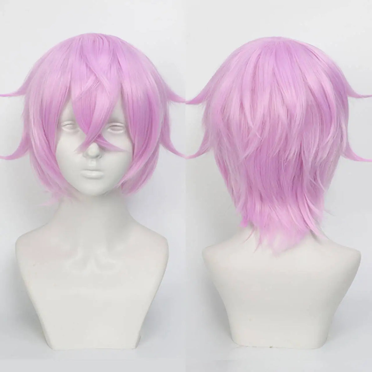 Short Wavy Bob Synthetic Wig with Air Bangs Heat Resistance Shoulder Length Curled 14inch Wigs for Daily Use Cosplay for Women