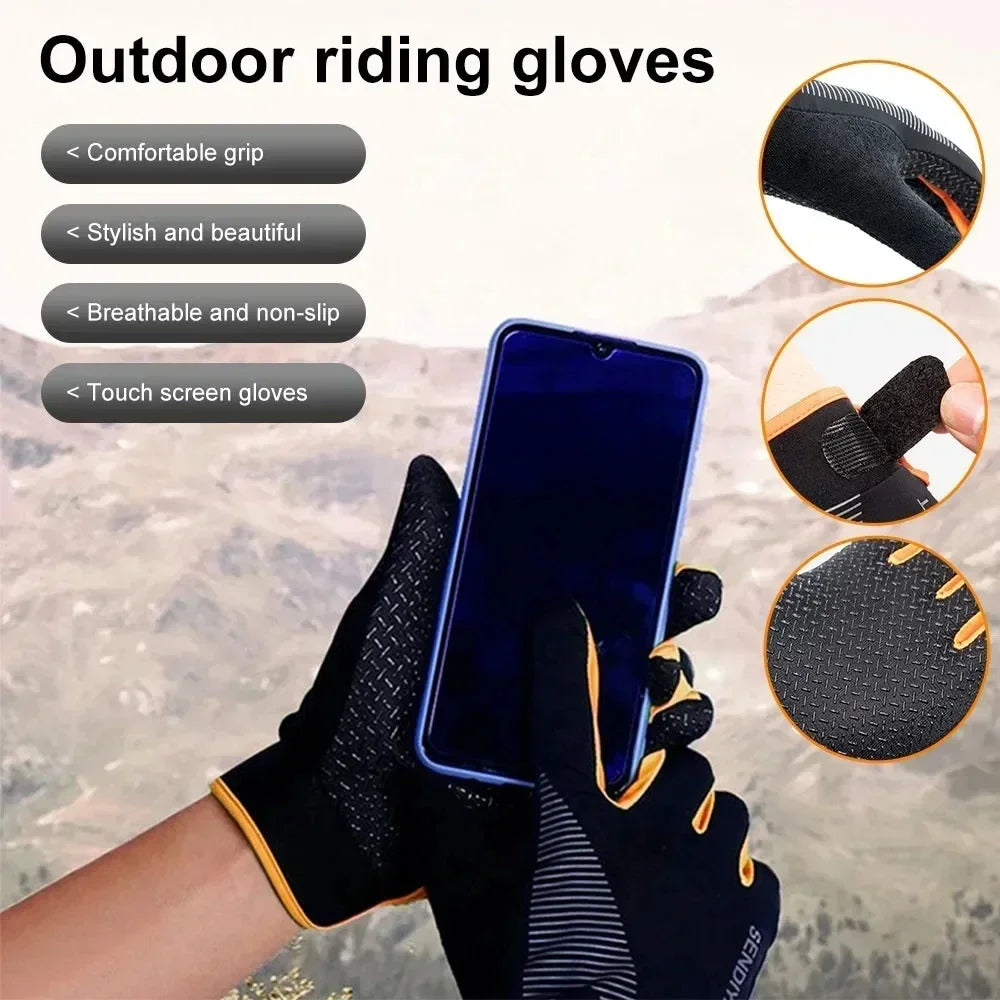 M/L/XL Men Cycling Gloves Full Finger Touch Screen Motorcycle Bicycle Mtb Bike Gloves Gym Training Outdoor Fishing Hand Guantes