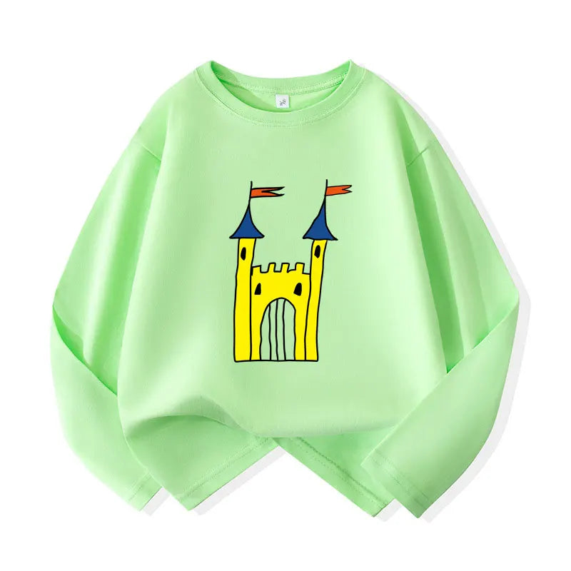 kids shirts 2025 new autumn full sleeve baby girls tops boys tees cotton children clothing cartoon kids t-shirts