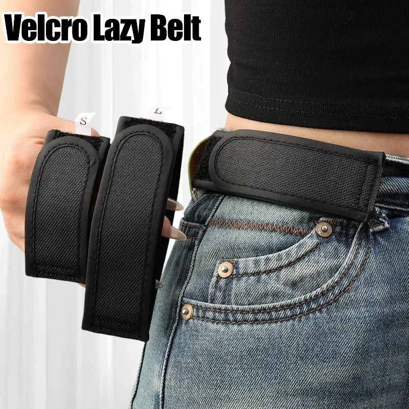 S/M/L Buckle Free Waist Belts Men's Ultra-soft No Buckle Black Elastic Belts Comfortable Belt Loop Buckle-Free Belt Unisex