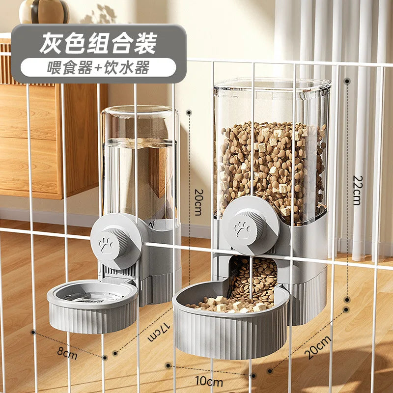 OUWO Pet Water Dispenser Feeder Hanging Automatic Water Dispenser Feeder Food Bowl Pet Supplies