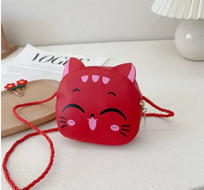 New Cartoon Kids Bag Fashion Cute Cat Crossbody Bag Coin Wallet Lovely Hand Bags For Boys And Girls Mini Shoulder Bags Kids Gift