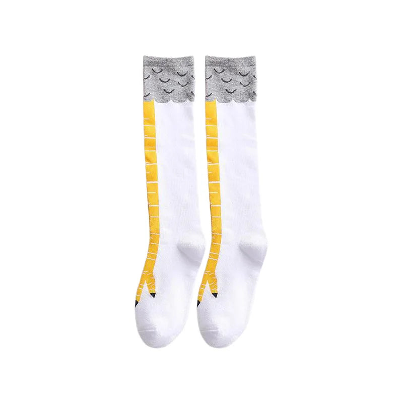 Men Women Funny 3D Chicken Socks Print Cartoon Cosplay High flexibility Thigh High Sock Cotton Fashion Thin Toe Feet 2025