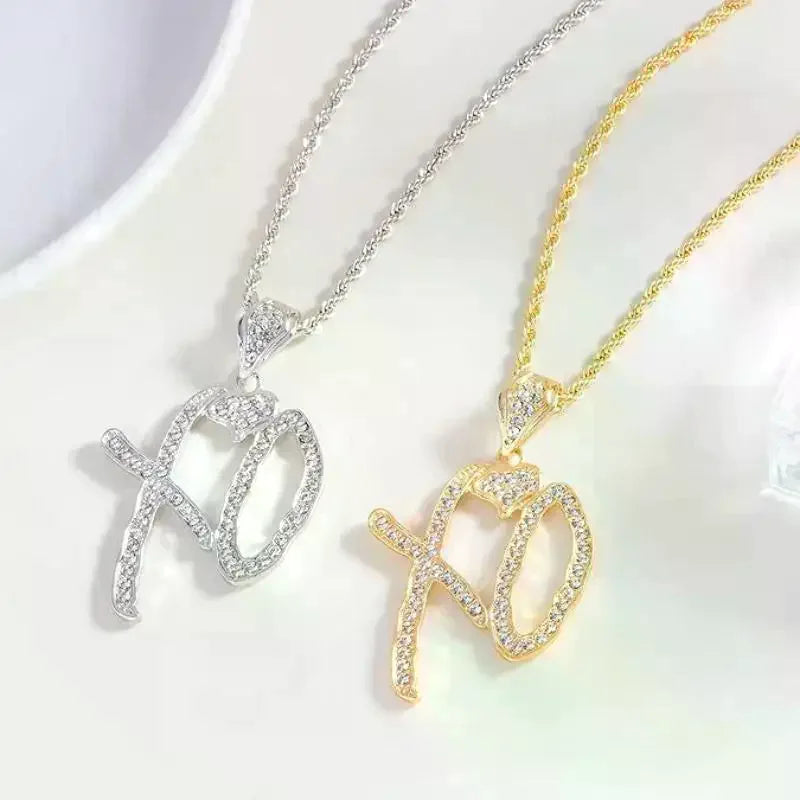 1Pcs Men's Fashion Street Trend Jewelry Accessories Gift Exquisite   Inlaid White Zircon Pendant Necklace