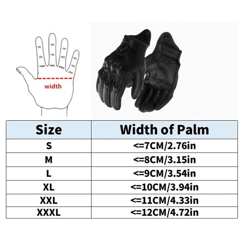 2025 New Motorcycle Gloves Men Women Touchscreen Moto Leather Carbon Cycling Winter Gloves Motorbike Motorcross ATV Motor Gloves