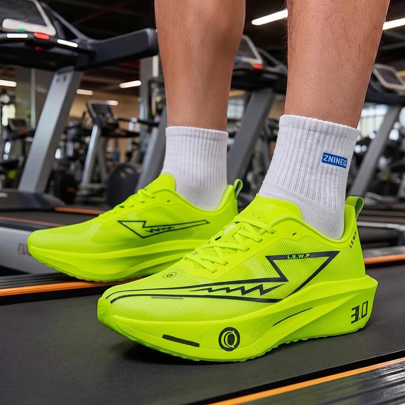 Men Women Running Shoes Marathon Sports Outdoor Professional Breathable Lightweight Comfortable Athletic Sneakers Carbon Plate