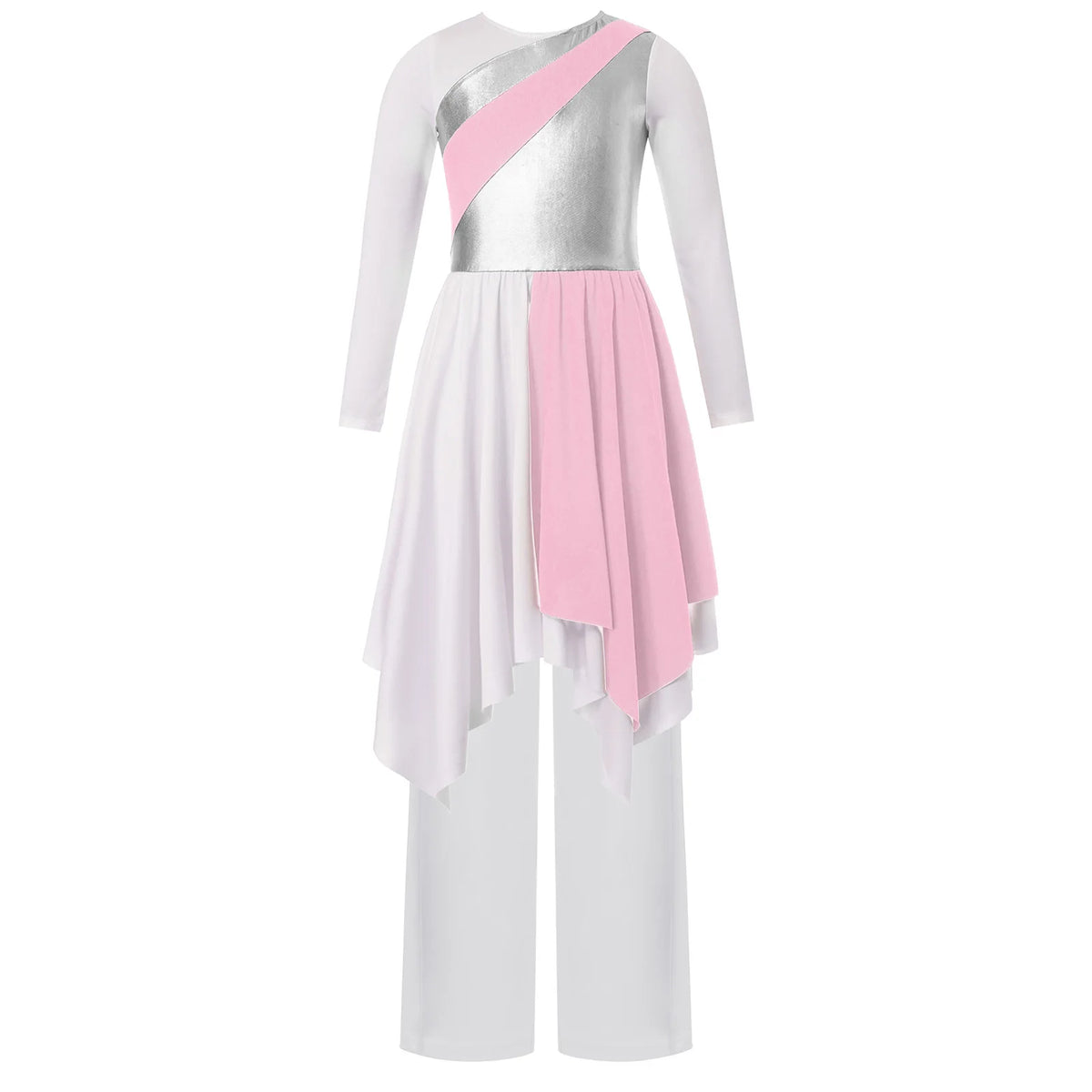 Kids Girls Liturgical Praise Dress Lyrical Dance Performance Costumes Children Church Choir Worship Ballroom Dancing Dancewear