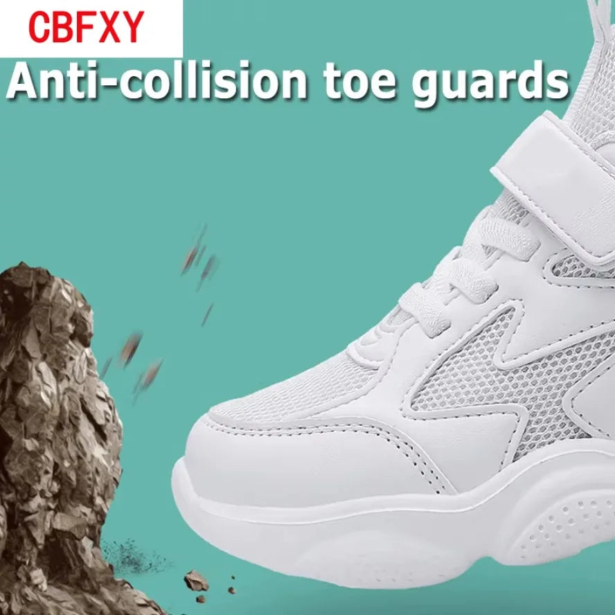 White Kids Shoes For Boys And Girls Fashion Children Comfortable Breathable Sneakers Non-slip School Casual Walking Footwear