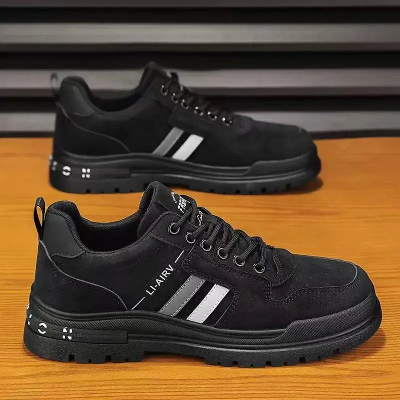 Men's Work Shoes Breathable Wear-Resistant Waterproof Non-Slip Spring Autumn Fashionable Sports Shoes Labor Protection Boots