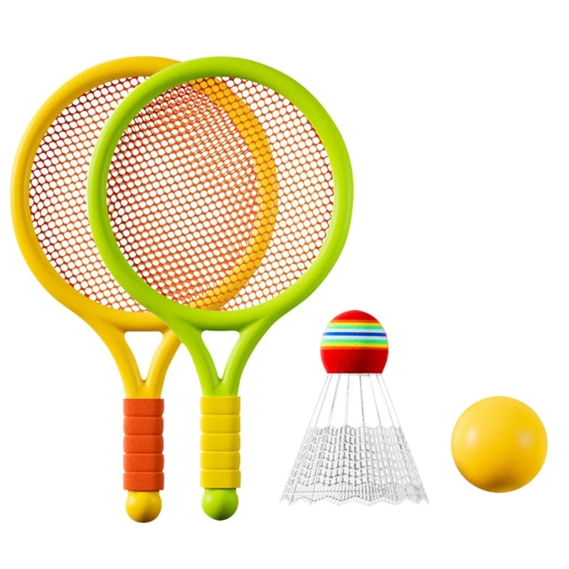 Kids Racket Set Pack Lightweight Badminton Tennis Toy with Shuttlecock Ball for Indoor Outdoor Parent Child Sports Play Gift Set