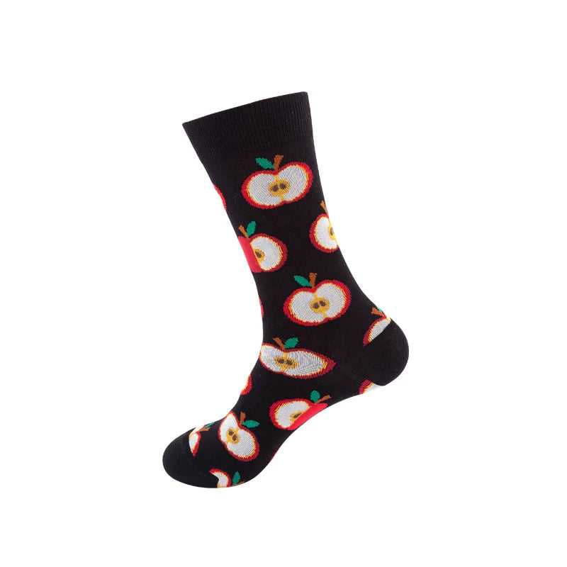 High Quality Funny Socks Women Men Cartoon Socks Seafood Eggs Avocado Sushi Sokken Calcetines Unisex Hip Hop Skateboard Socks