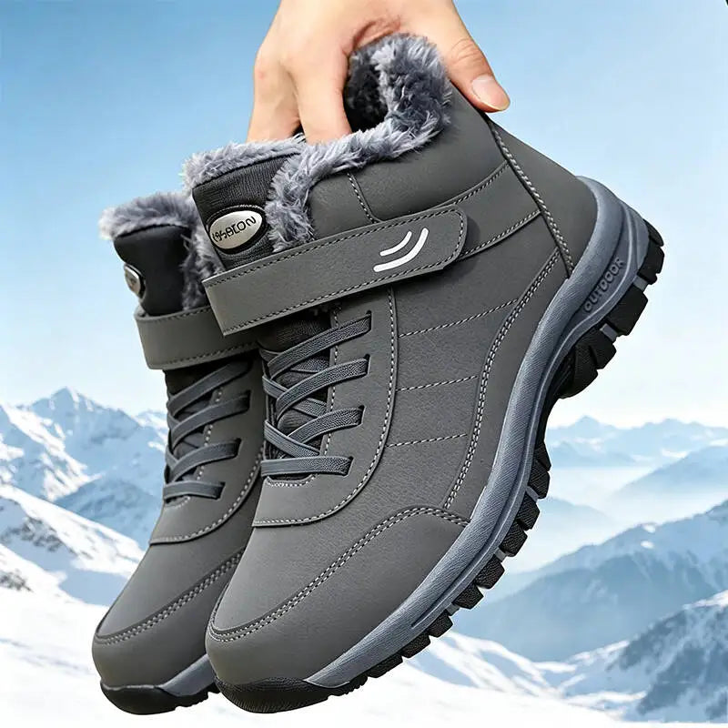 Men Boots Winter Snow Boots Outdoors Man Plush Warm Causal Shoe Waterproof Men Boots Male Sneakers No Water Seepage Ankle Boots