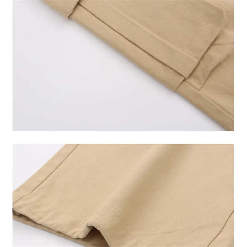 Children Cargo Pants for Girls 2025 Spring Casual Trousers Fashion Cotton Kids Pants Teenagers Sports Pants With Pocket 5-14Y