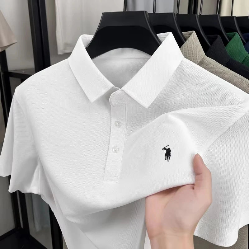 2026 Men's Embroidered Polo Shirt, Premium Summer Casual Business Sports Short Sleeve, Quick Dry Breathable