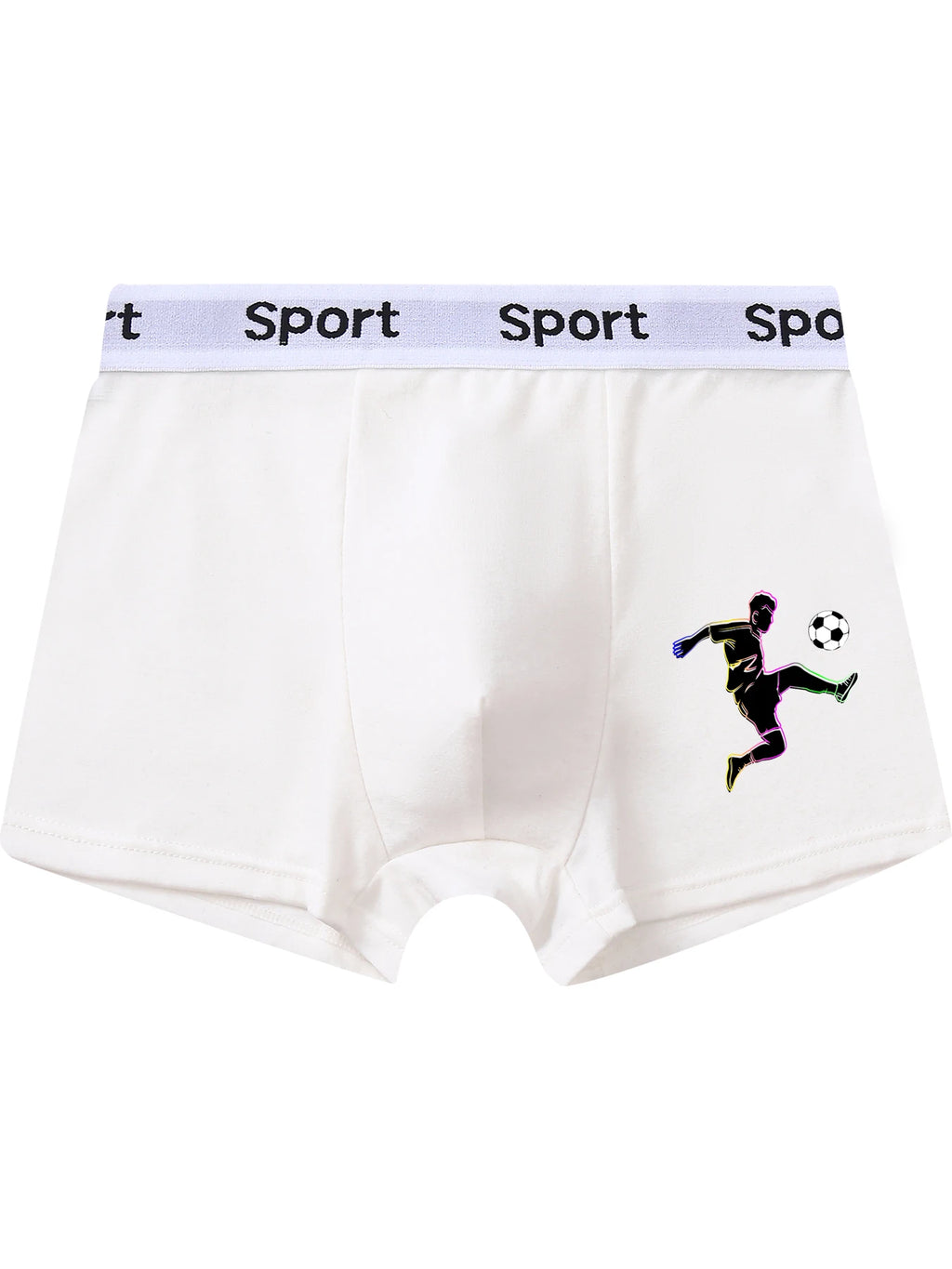 5 pieces mixed boys underwear 8-14 years old soft breathable solid color comfortable football player boy boxer briefs 95% cotton