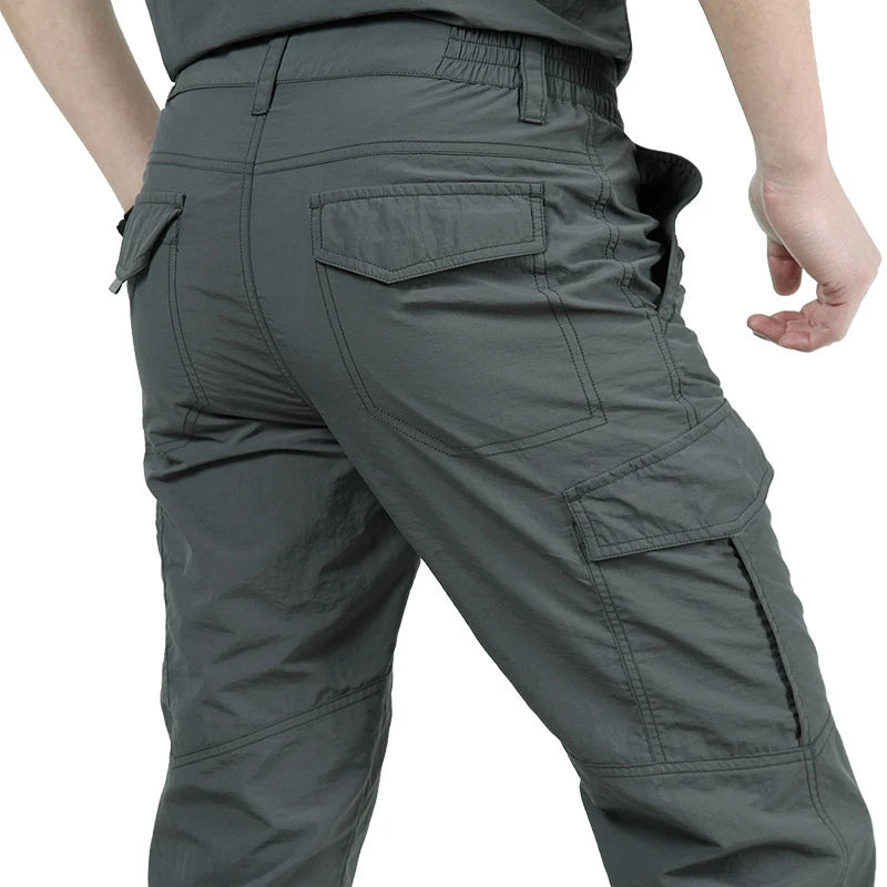 Summer Military Tactical Pants Quick Drying Cargo Men Waterproof Casual Wear resistant Multi-pocket Outdoor Hiking Trousers