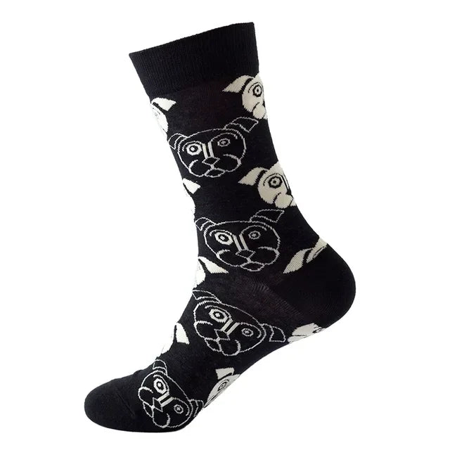 NEW Crew Fashion Funny Women Socks Border Collie Schnauzer Lab Scottie Beagle Boxer Pug Bulldog Sheltie Golden Doodle Retriever