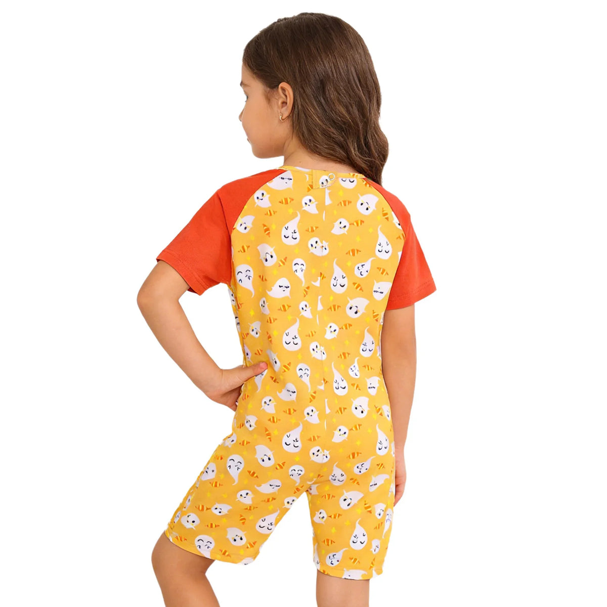 Kids Boys Girls Special Needs Adaptive Clothing Jumpsuit Ideal for Wearing All Day Short Sleeve Print Zipper Anti-Strip Rompers