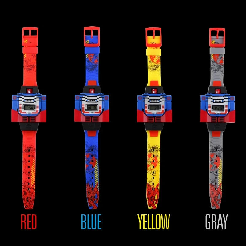 Transformers Kids Watches LED Digital Children Cartoon Sports Watches Robot Transformation Toys Movie Peripheral Birthday Gifts