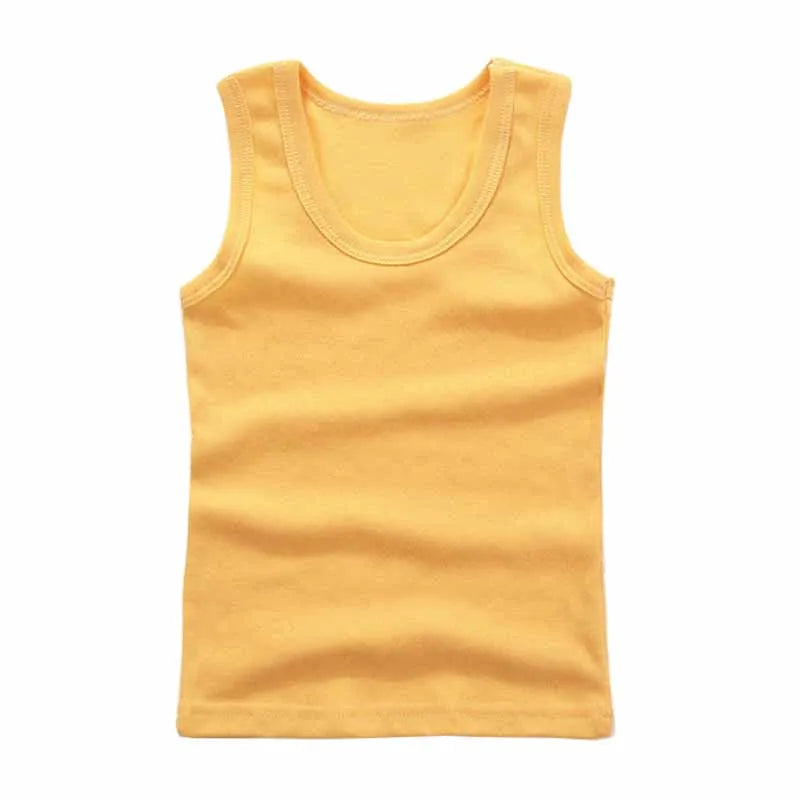 Kids Underwear Boys Vests Children Summer Vest Tops for Girls Solid Tank Top Boy Clothes Cotton Tees Sleeveless 2-12Y
