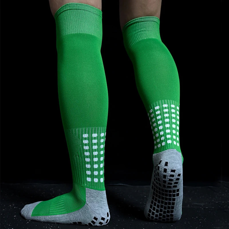 Sports Training Long Football Socks Men's Non-Slip Soccer Socks Breathable Knee High Towel Bottom Stockings For Cycling Hiking