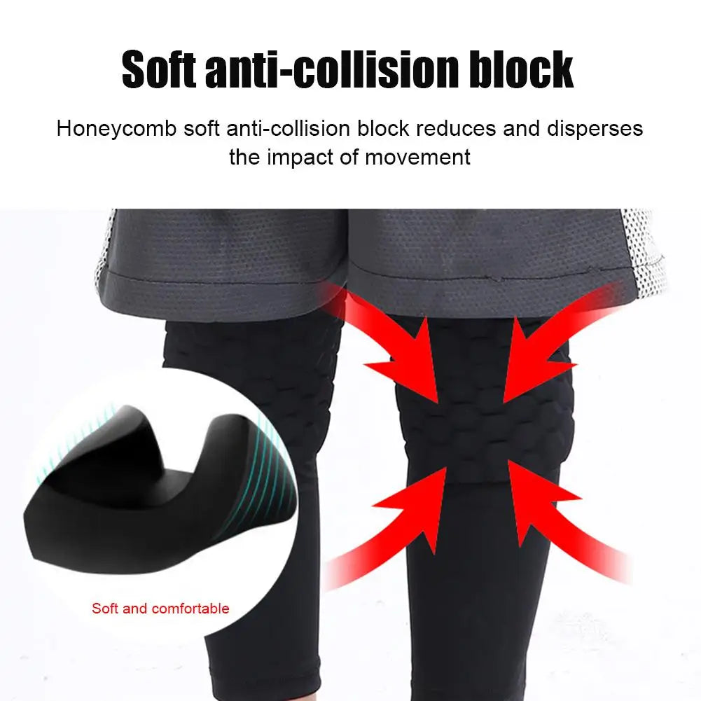 Kids/Youth Sports Honeycomb Compression Knee Pads Guards Protective Gear for Basketball, Football, Volleyball, Cycling