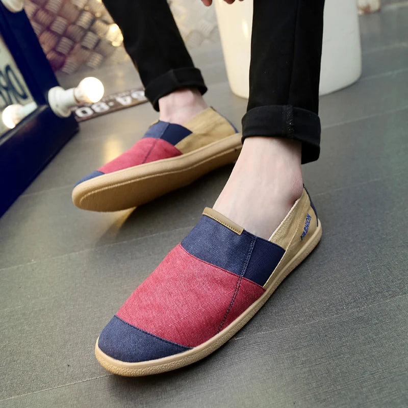 Men's Loafers Summer Slip On Canvas Shoes Men Casual Shoes For Men Flat Fisherman's Shoes Women Breathable Men's Espadrilles