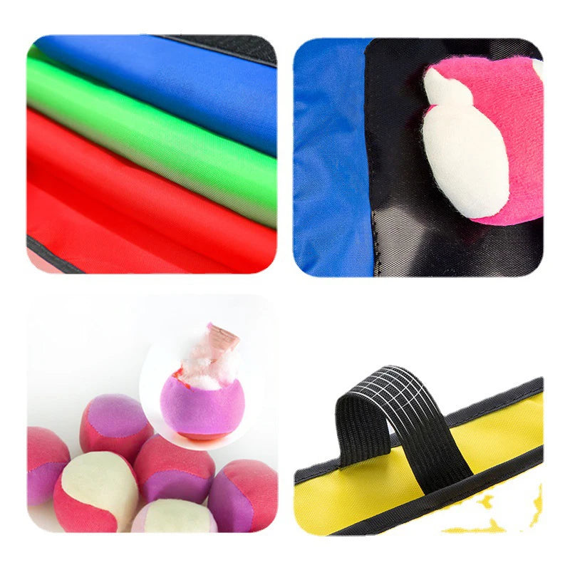 Kids Outdoor Sports Toy Vest Sticky Jersey Game Waistcoat With Sticky Ball Throwing Parent-child Interactive Exercise Toys Gift