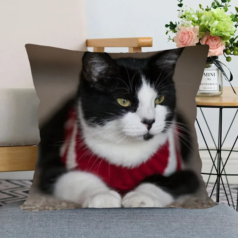 Cute Animal Bed Pillowcase for Car Sofa Home  Pet Cat Printed   Cushion Cover