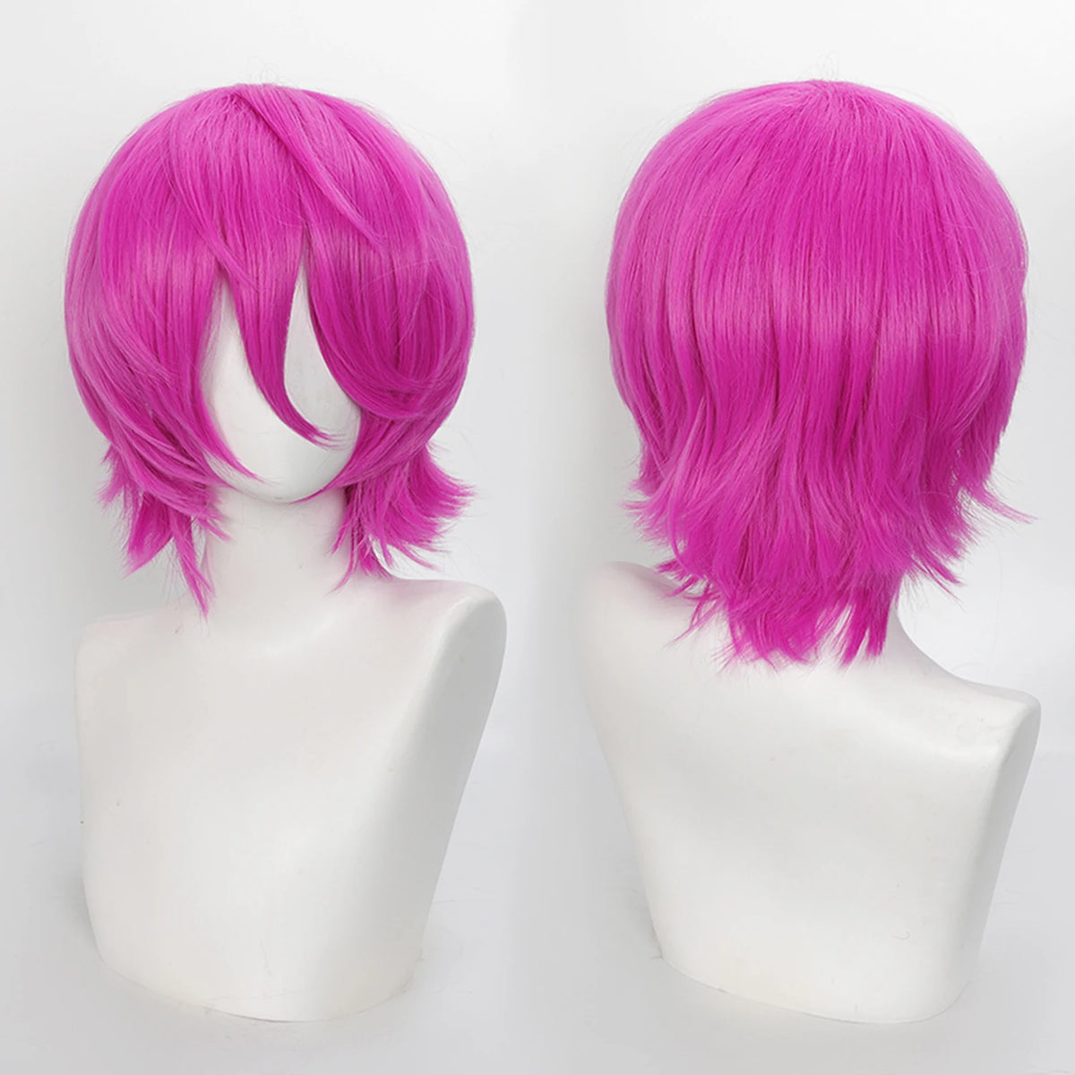 Short Wavy Bob Synthetic Wig with Air Bangs Heat Resistance Shoulder Length Curled 14inch Wigs for Daily Use Cosplay for Women