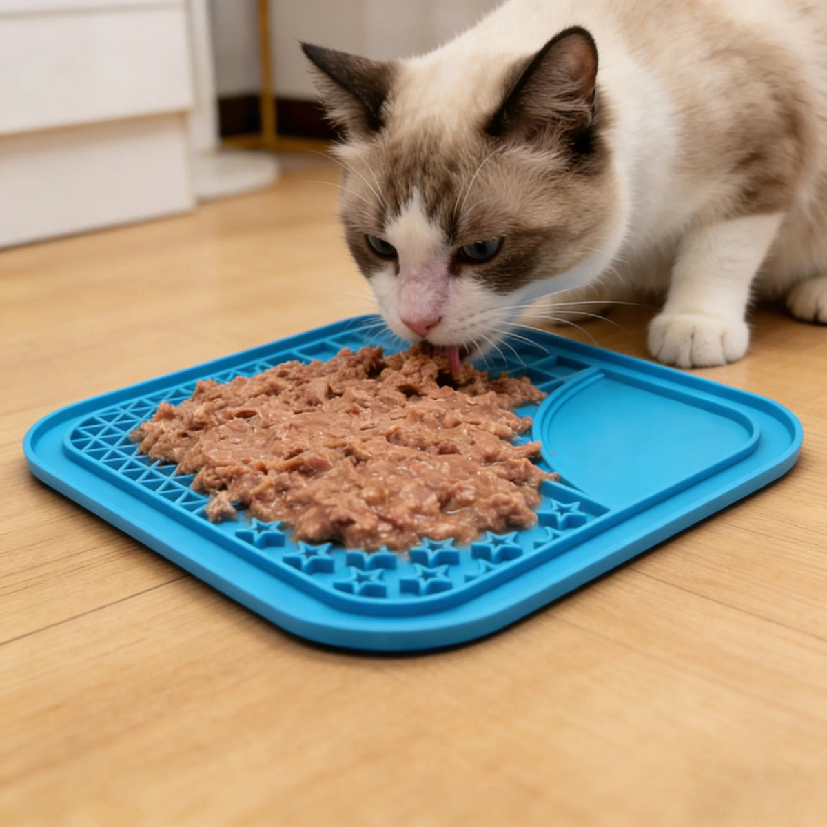 Pet Slow Feeder Lick Mat, Silicone Licking Mat for Dogs & Cats, Anti‑Choking Feeding Mat for Wet Food Paste Treats