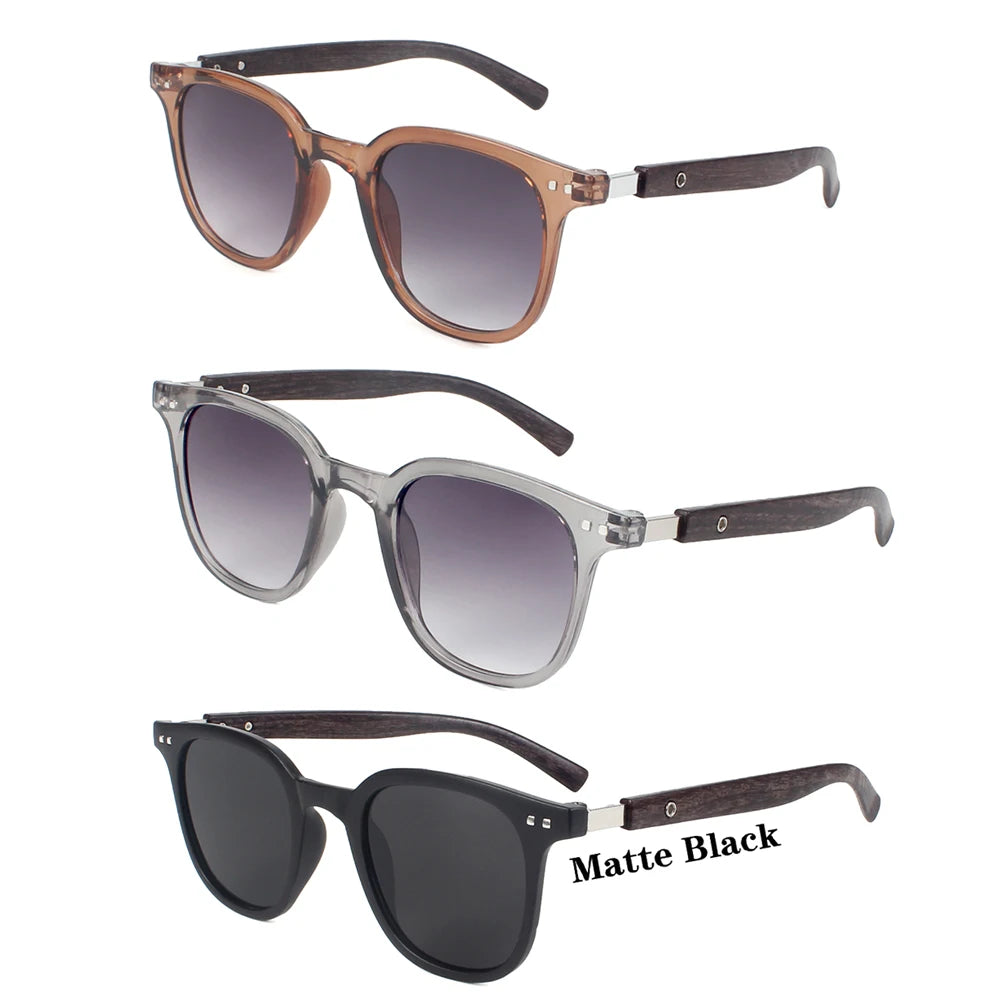 New Men Vintage Wooden Frame Sunglasses Classic Brand Square Sun Glasses Coating Lens Driving Eyewear for Women Male