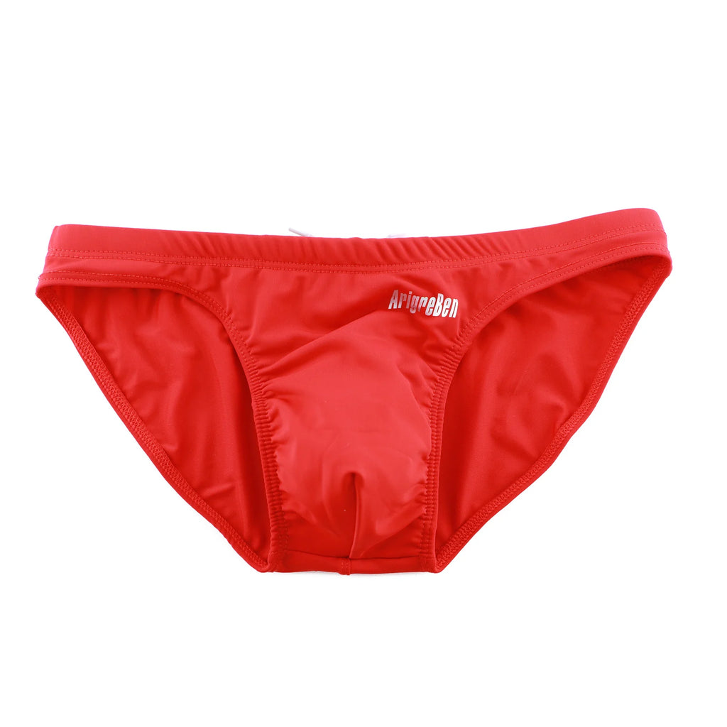Mens Swimwear Briefs Low-rise Drawstring Beach Undederwear Quick-drying Bathing Shorts Solid Color Swimsuit Man Sexy Beachwear