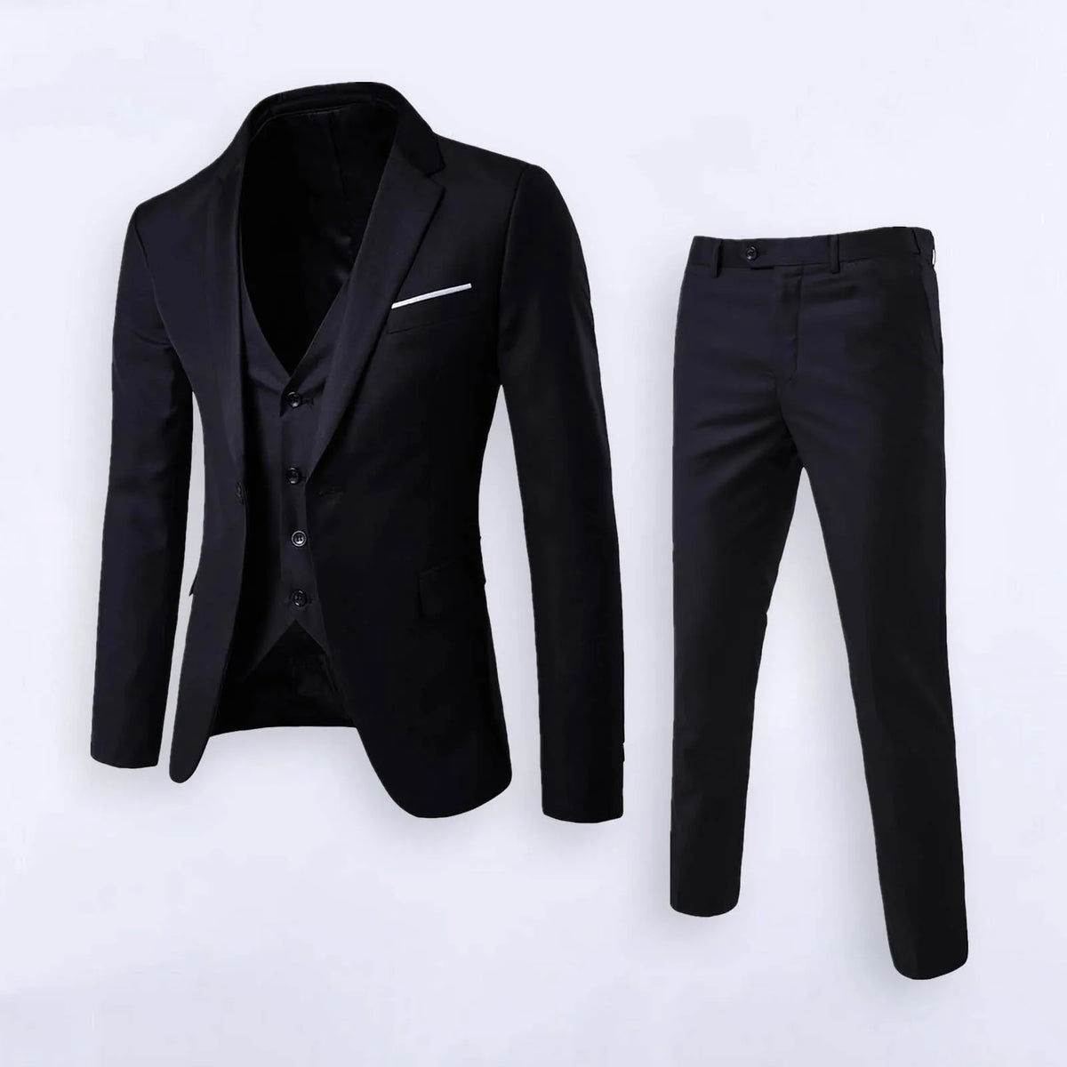 Luxury 2 piece men s wedding suit fashion men s slim solid color business office suit sets large size men pants