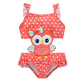 Honeyzone Children's Swimwear Little Girl Bikini Owl Print Swimsuit Stitch Kids' Clothing Girls' Summer Fashionable Suit 1-8Year