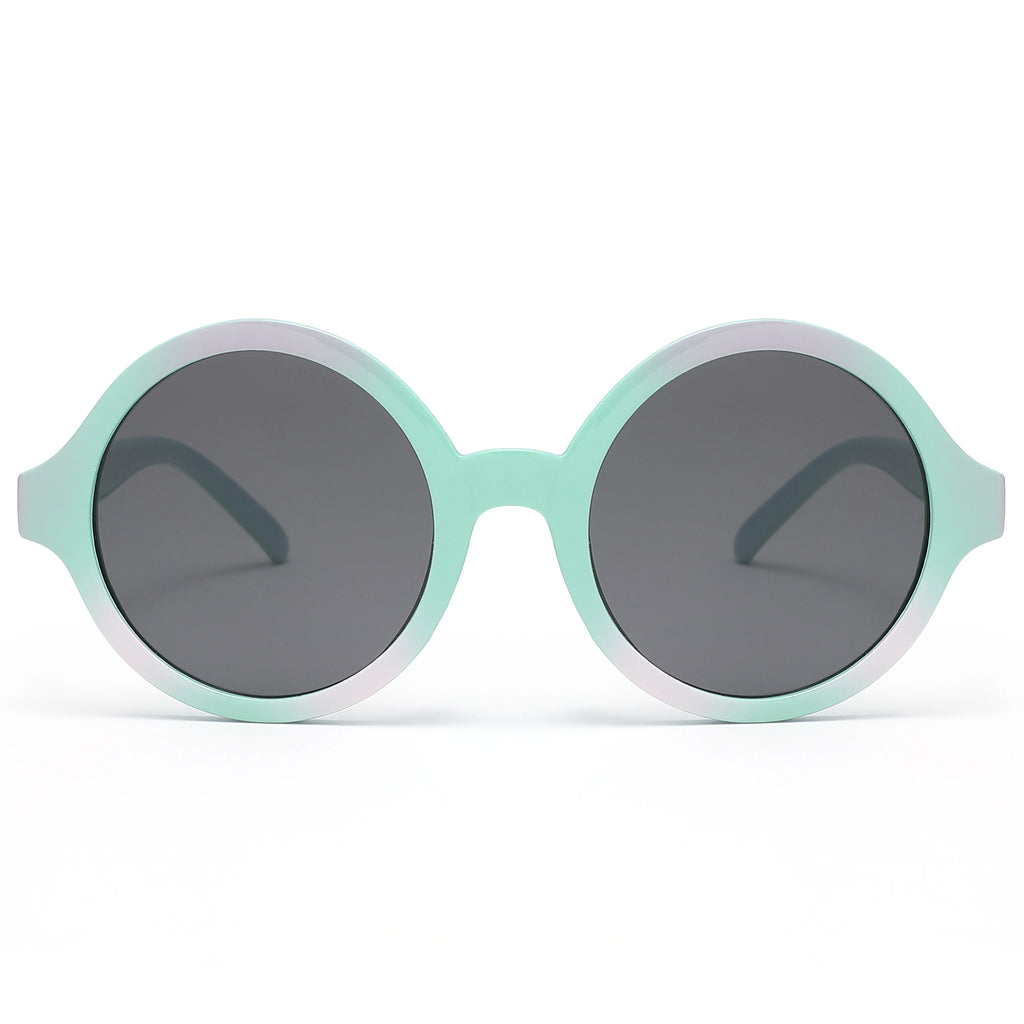 Kids Round Sunglasses Color Gradient Frame UV Protection Flexible Shaft Eyewear For Boys Girls Beach Outdoor Travel Daily Wear