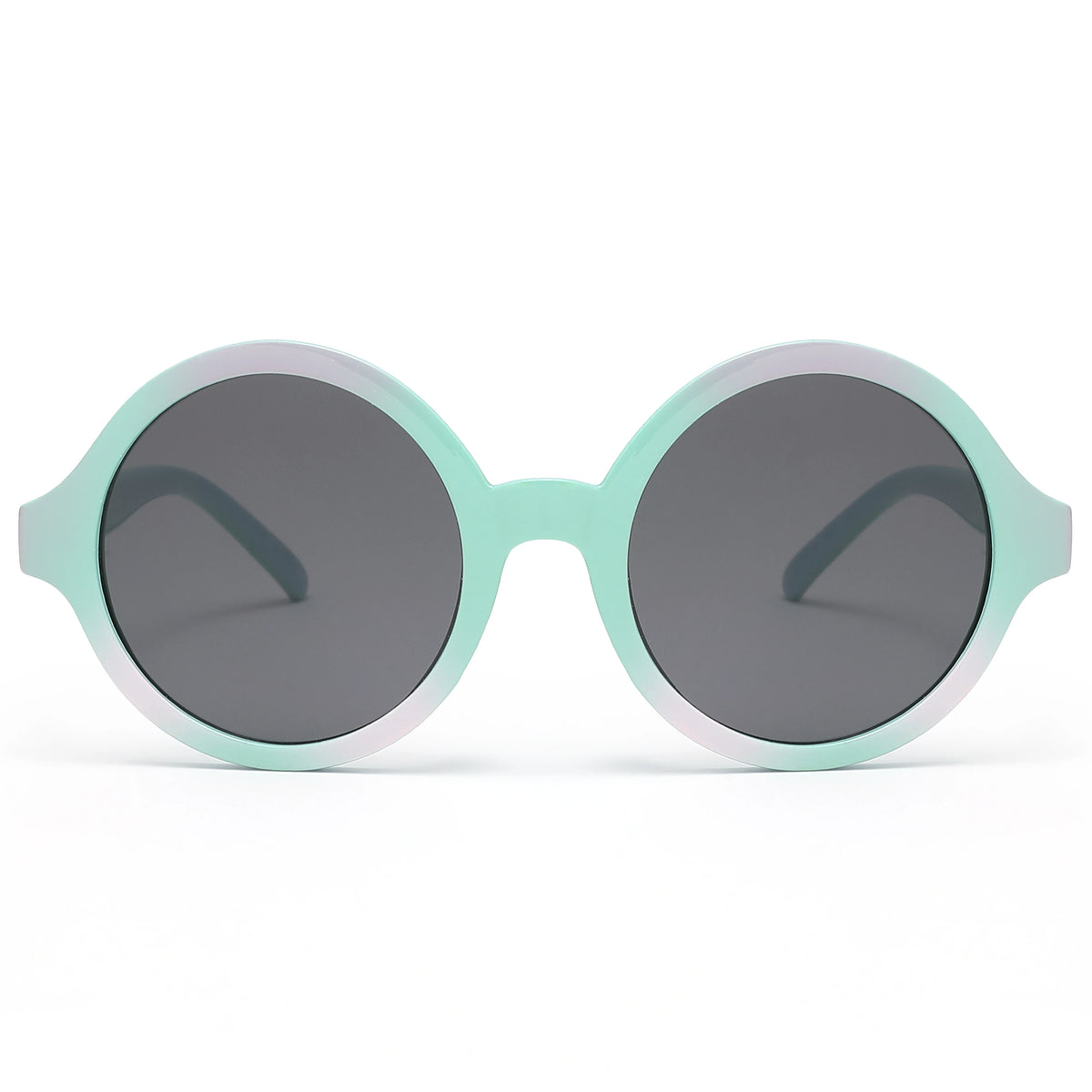 Kids Round Sunglasses Color Gradient Frame UV Protection Flexible Shaft Eyewear For Boys Girls Beach Outdoor Travel Daily Wear