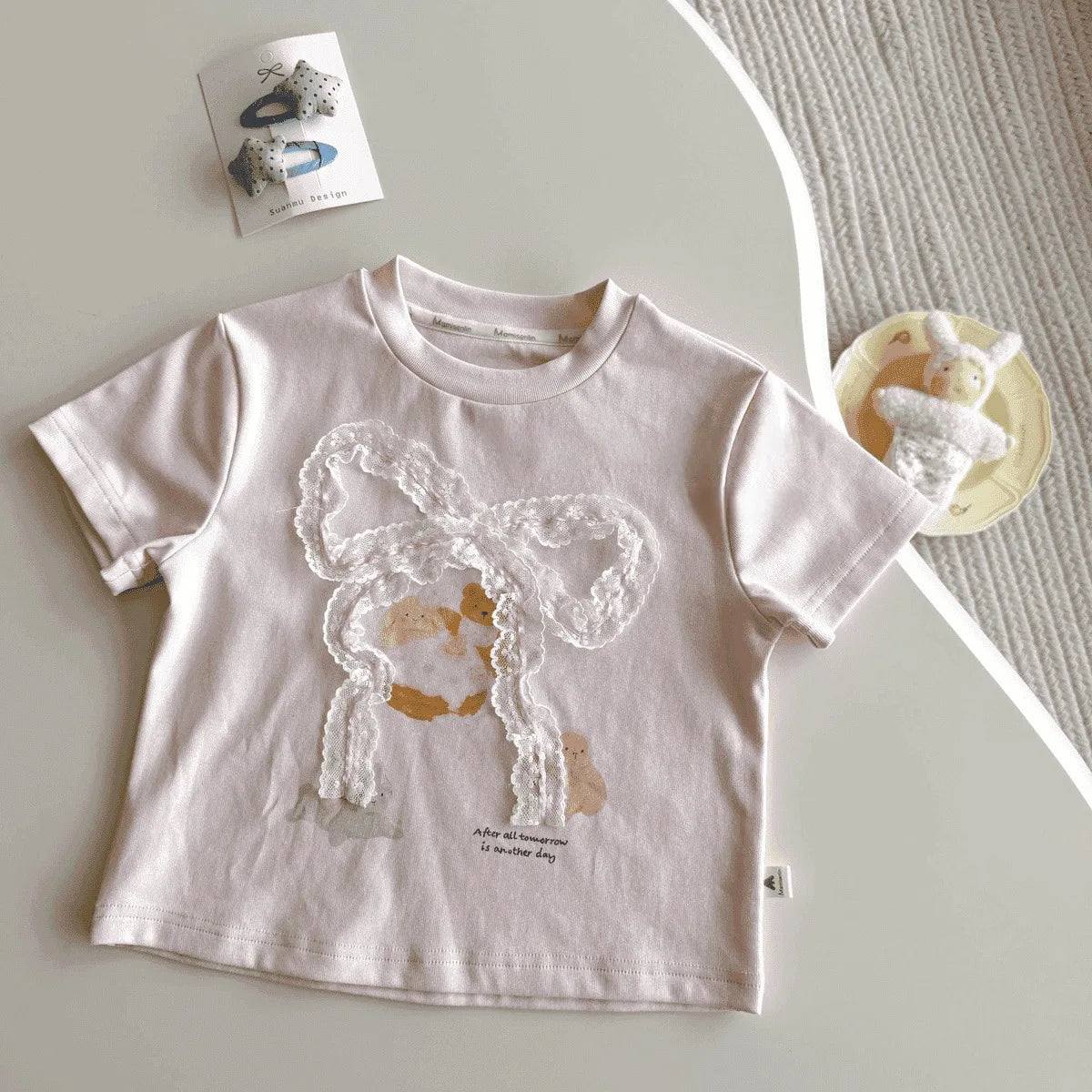 2026 New Summer Kids T Shirts 2-7T Cute Cartoon Printed Baby Girls Short Sleeve Tee Versatile Children Clothes Cotton Tops