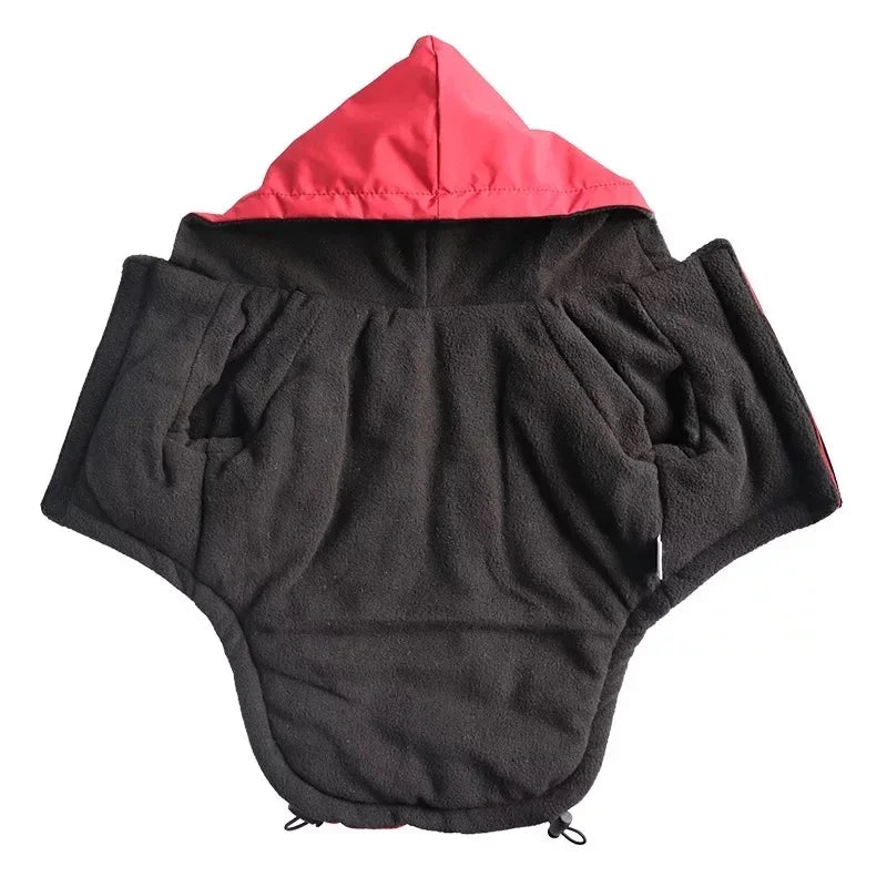 Pet Dog Waterproof Coat Reflective Puppy Warm Cotton Jacket Autumn Winter Hoodie Clothing For Dogs Cats Clothes